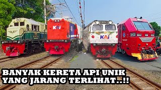 NONTON RAMAINYA KERETA API AWAL TAHUN 2024 ! Ada Lokomotif CC 201 Livery Merah Biru RnB, Vintage Dll