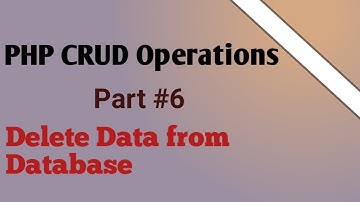 Delete Data From Database in PHP MySQLi Part # 6 | PHP Tutorials in Hindi