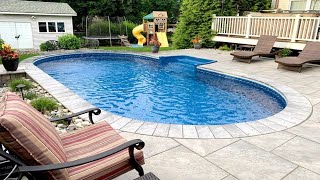 Semi Inground Pool Ideas | Pool Deck Ideas Resimi