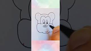 Easy Mickey Mouse Drawing |shorts youtubeshorts easydrawing