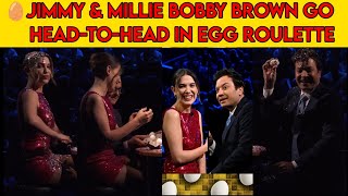🥚Jimmy \& millie bobby brown gohead-to-head in Egg Roulette #FallonTonight #Jimmy #milliebobbybrown