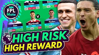 FPL HIGH RISK / HIGH REWARD TEAM | GW1 Risky Punts Squad Selection Fantasy Premier League 2023/24
