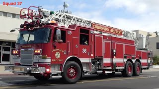 Coronado Fire T36 & U.S. Navy Fire M92 Responding