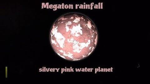 Megaton rainfall: Silvery pink water planet