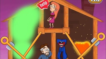 Home pin All levels solutions hard games for Save the girl game pull pin out gameplay