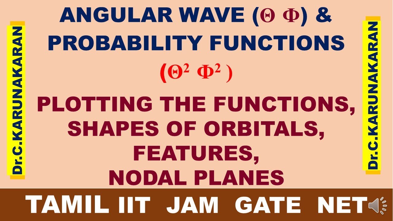 (TAMIL) ANGULAR WAVE PROBABILITY FUNCTIONS PLOTTING, SHAPES OF ORBITALS ...