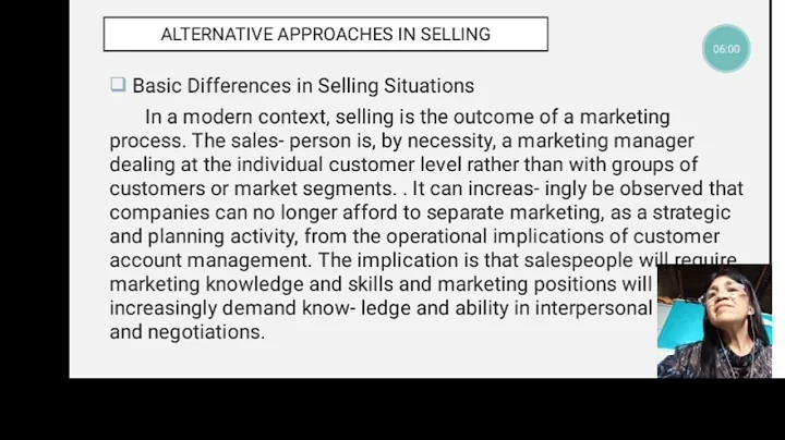 Research Report Part I: 1.2 TYPES OF SELLING