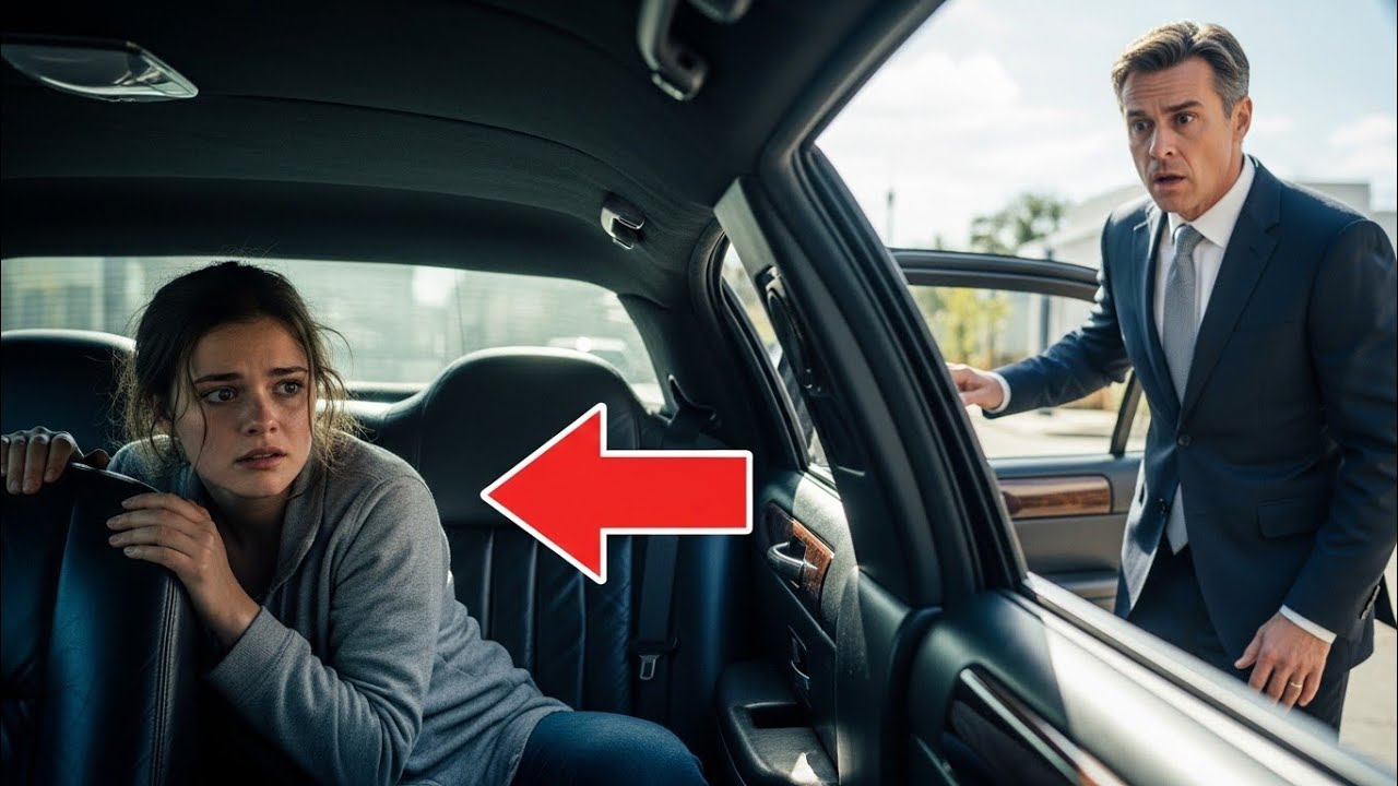 HUYENDO DE SU PADRASTRO, ELLA SE ESCONDIÓ EN UNA LIMUSINA VACÍA… Y EL DUEÑO LLEGÓ MINUTOS DESPUÉS