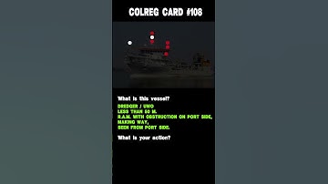 #108 Colreg card.  Ship