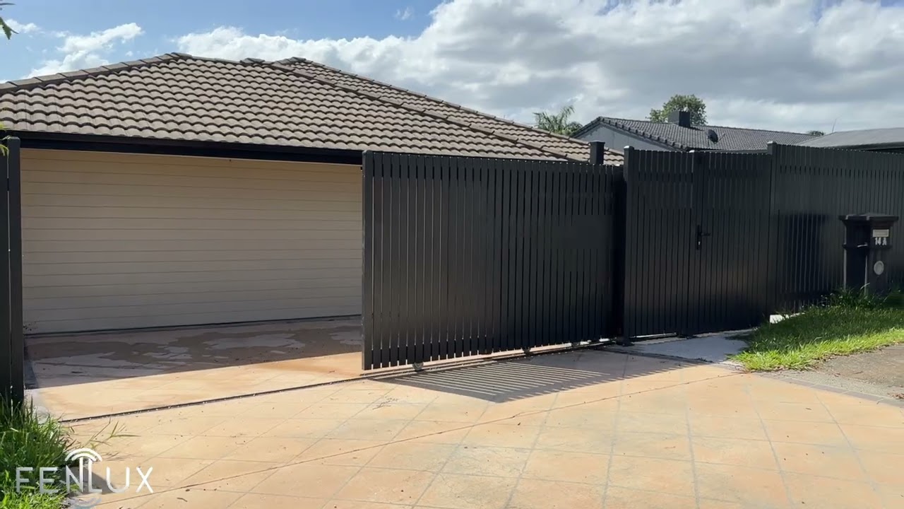 Vertical picket style fence and gate 