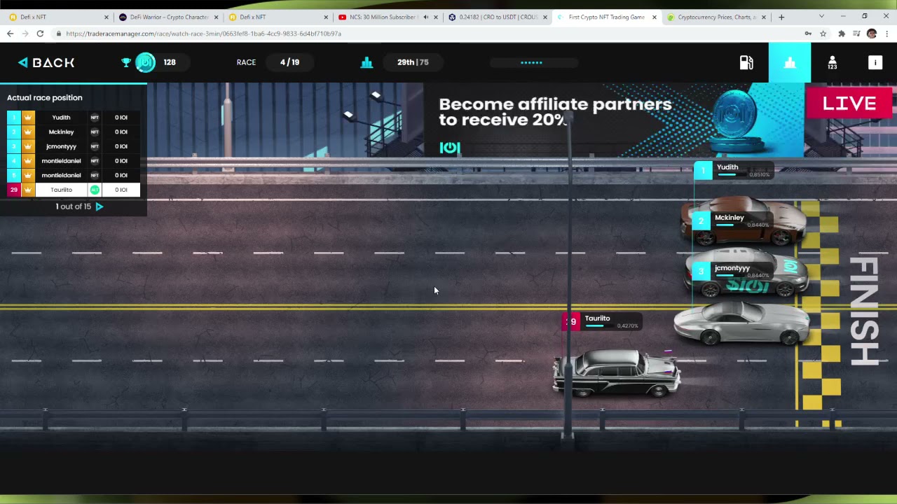 Trade Race Manager NFT tournament, 4th place and 7 IOI