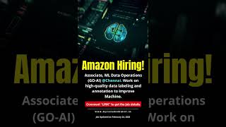 "Amazon Chennai is hiring ML Data Associates! 🤖 Any Graduate can apply. Link in bio! 🚀 #AmazonJobs"