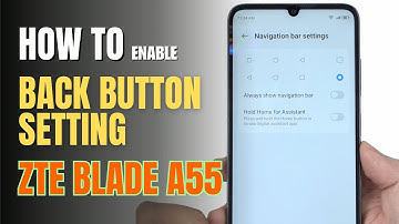 How to enable Back button setting on ZTE Blade A55