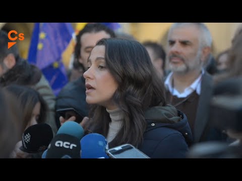 Ines Arrimadas visita Amer, en Girona, durante un acto de Ciudadanos