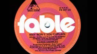 Video thumbnail of "Karen Knowles - Why Won't You Explain. (CD & Stereo)"