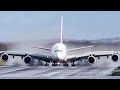 100 LANDINGS &amp; TAKEOFF`s in 60 MINUTES - Airbus A380, Boeing 747 ... (4K)