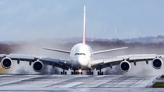 100 LANDINGS & TAKEOFF`s in 60 MINUTES - Airbus A380, Boeing 747 ... (4K)