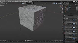 Blender 3D Modeling. Adding multiple particles systems to one object.