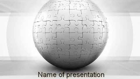 Puzzle In Sphere PowerPoint Template by PoweredTemplate.com