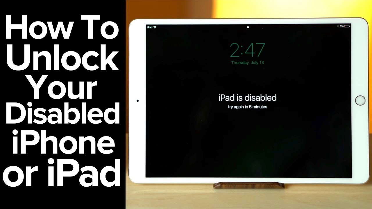 How to unlock a Disabled iPhone or iPad