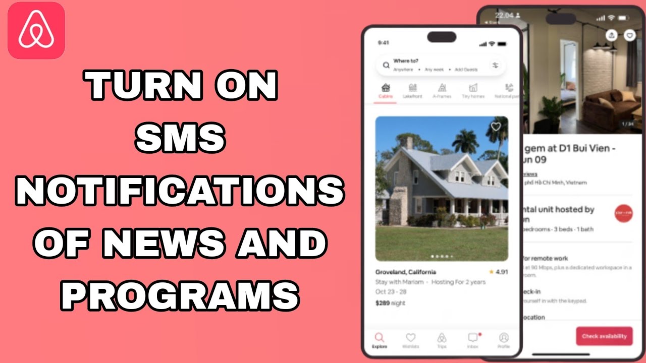 New Program Sms How To Turn On Sms Notifications Of News And Programs On Airbnb App ...