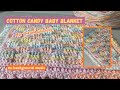 Cotton Candy baby Cot Blanket - basket weave stitch Tutorial with no background music