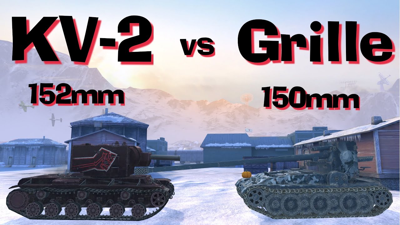 WOT Blitz Can KV-2 with 152mm Derp Kill a Grille 15?