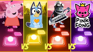 Peppa Pig 🆚 Bluey 🆚 Crazy Frog 🆚 Pinkfong | Who Is Win 🎯🏅 🎶🏆
