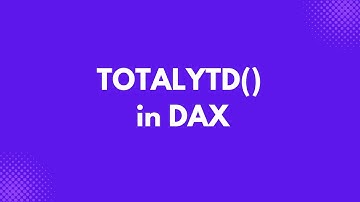 How to Use The Power BI DAX TOTALYTD() function.