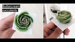 How to pipe rose-like succulents with buttercream