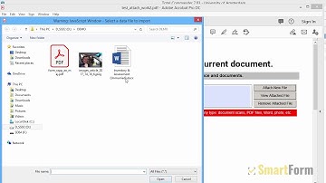 AEM Forms. Attach documents to PDF file.