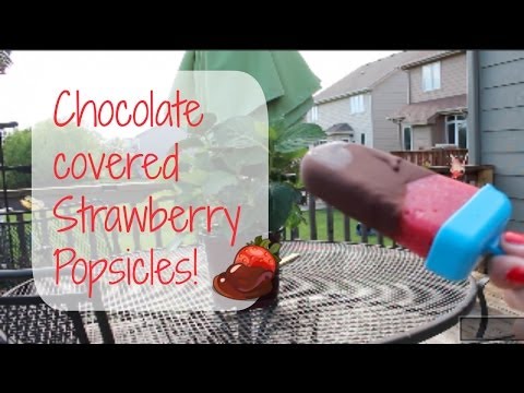 Comment chocolat make couvert fraise popsicles!