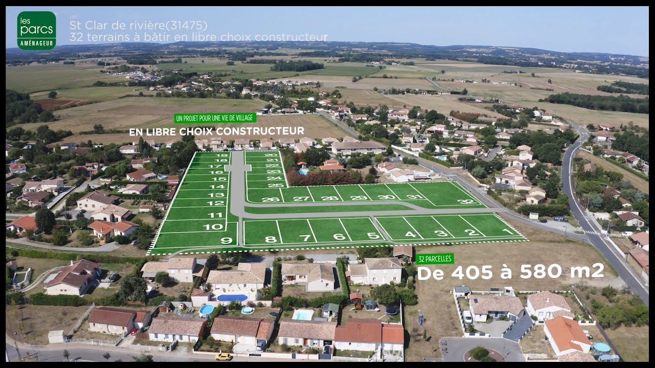 Les Maisons du Parc à Saint Clar de Rivière - 31 terrains viabilisés à