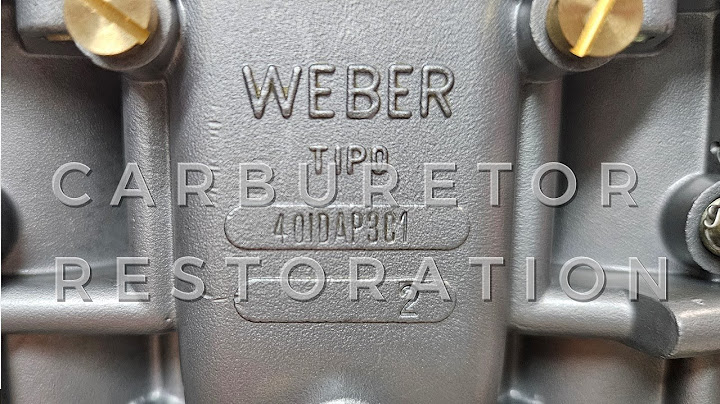 Weber 40 IDAP Restoration