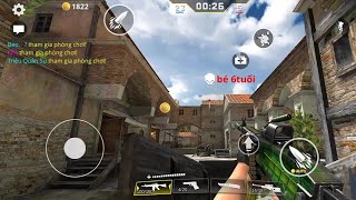 Go Strike Bắn Súng Online bắn địch trên mái nhà screenshot 1