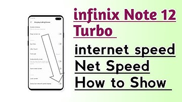 infinix Note 12 Turbo internet speed Net Speed How to Show