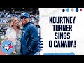 Kourtney turner wife of justin performs o canada before a blue jays game