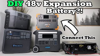 Using Batteries To Extend Power Station Runtimes?! 48v LFP Server Rack 'Expansion Battery'!