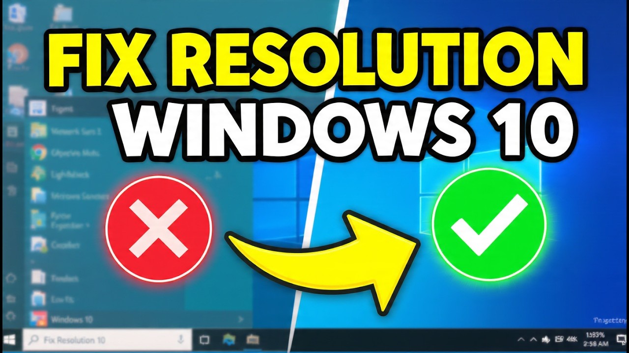 How to Fix Screen Resolution Problem Windows 10 - YouTube