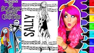 Coloring Sally 🧵 The Nightmare Before Christmas 🎃 Characters Coloring Page | Ohuhu Art Markers