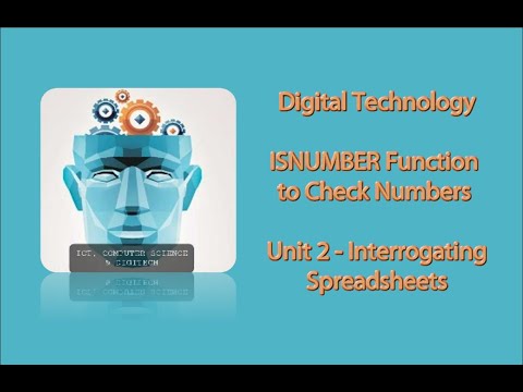 GCSE Digitec U2 - ISNUMBER Function to Check Numbers (10)