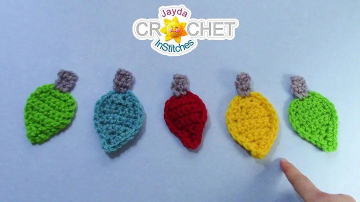 Learn to Crochet Christmas Lights Applique