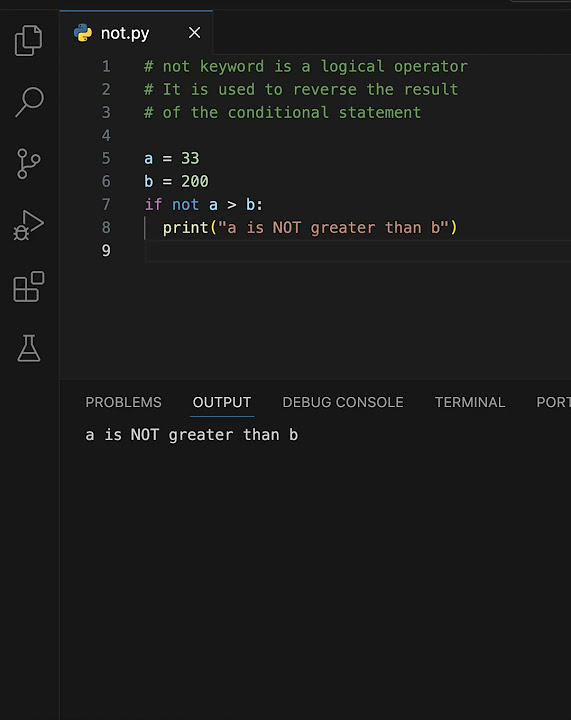 Python NOT Operator | Logical Operators | Comparison Operators # ...