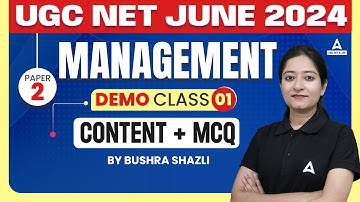 UGC NET Management Paper 2 Class #1 | UGC NET Management Preparation By Bushra Ma