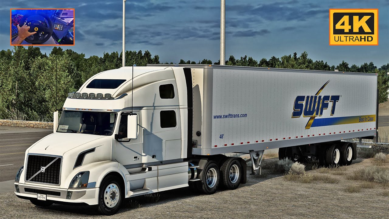 Volvo VNL 780 w/ Volvo D16 | ATS Gameplay 4K + wheel cam | Farmington - Phoenix