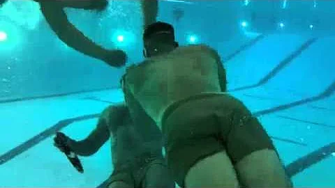 Marine Combat Instructors of Water Survival Training Underwater
