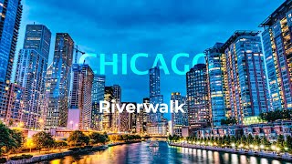 Chicago Riverwalk at Night - 4K UHD [12 Minutes walk] | City Sounds | No talking screenshot 2