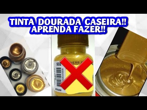 TINTA DOURADA CASEIRA COM APENAS 2 INGREDIENTES, VOCÊ MESMO!! - YouTube