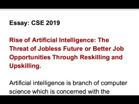 essay on artificial intelligence a threat to employment