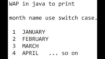 wap in java to print month name using switch case